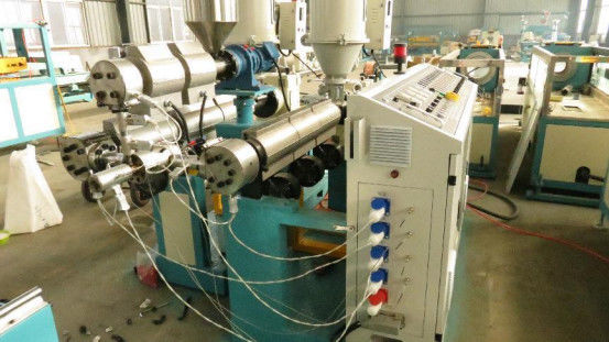 HDPE PP Double Wall Corrugated Pipe Making Machine สายการอัดรีด