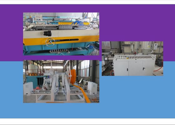 PVC PE PP Single Corrugated Cable ป้องกันสายไฟท่อพลาสติก Extruder / Corrugated Pipe Extrusion line