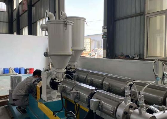 สายการผลิตท่อพลาสติก HDPE PE ขนาด 200 มม. ประสิทธิภาพสูง