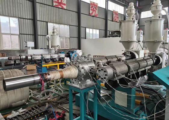 สายการผลิต / เครื่องทำท่อลูกฟูก HDPE ผนังคู่ที่มีความแข็งแรงสูง