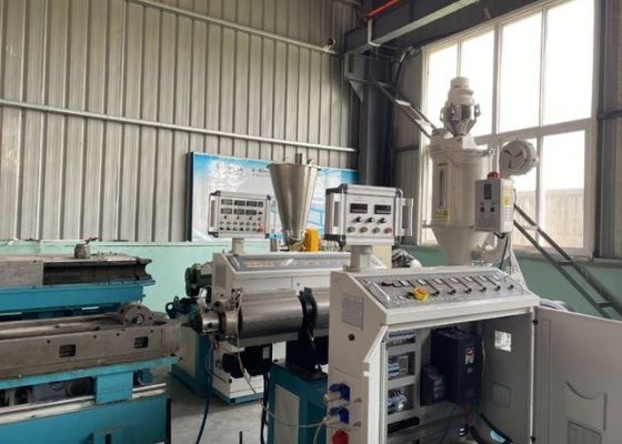 Dia 12-50mm Single Wall Corrugated Pipe Extrusion Line เครื่องทำ