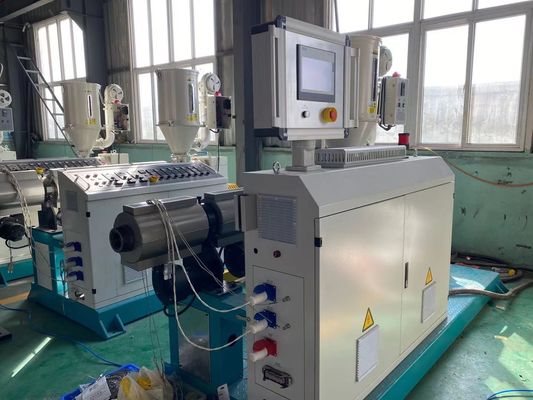 16-63 มม. PE PP Single Wall Corrugated Pipe Extrusion Line สกรูเดี่ยว