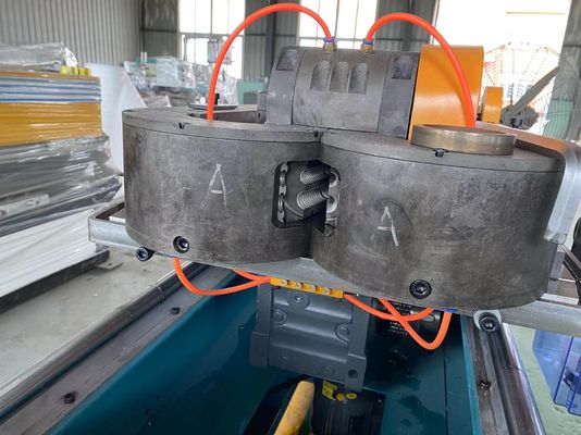 PE PP EVA PVC PA Single Wall Corrugated Pipe Extrusion Line ความเร็วสูง