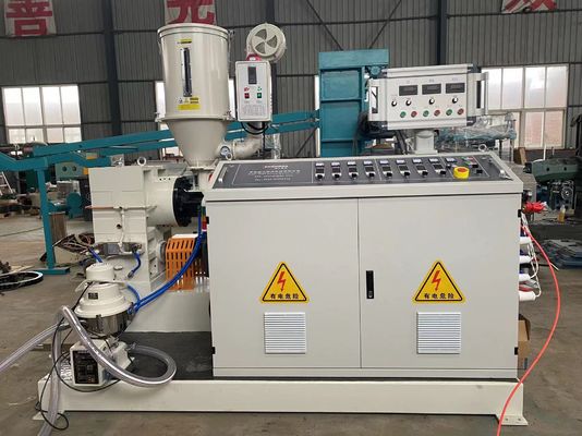 PE PP PVC ท่ออ่อนแบบยืดหยุ่น Single Wall Corrugated Pipe Extrusion Line