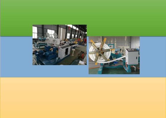 65kw 150kg / H PE สายการอัดรีดท่อลูกฟูกสองชั้น