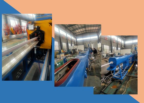 160 กก. / ชม. PPR สามชั้นท่อ HDPE Extrusion Line One Feed