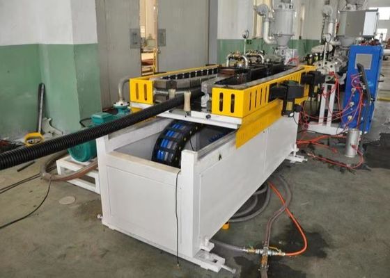 เครื่องท่อลูกฟูกแบบเกลียว 75 มม. ผนังเดี่ยว 33L / D Extrusion Line
