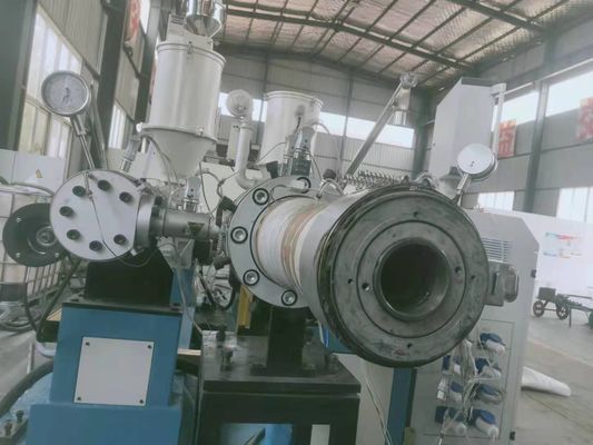 PE PP PVC PPR Single Screw Corrugated Pipe Extrusion Line สำหรับเครื่องปรับอากาศ